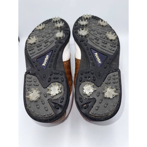 Footjoy eComfort‎ Golf Shoes Woven Saddle Oxfords White Mens 57752 Size 9.5 M - Picture 7 of 14